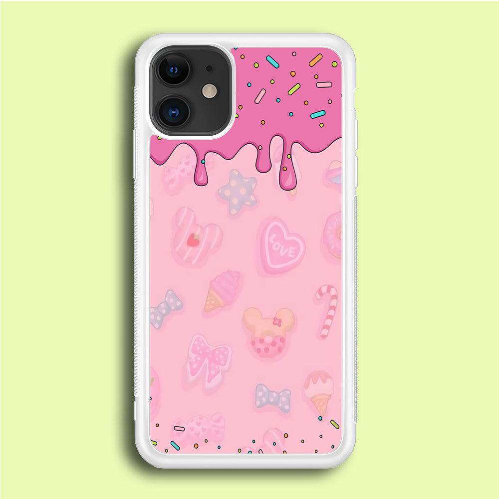 Girly Sweet White Cream iPhone 12 Mini Case-Rubber / White (2D Case)-Xtracase
