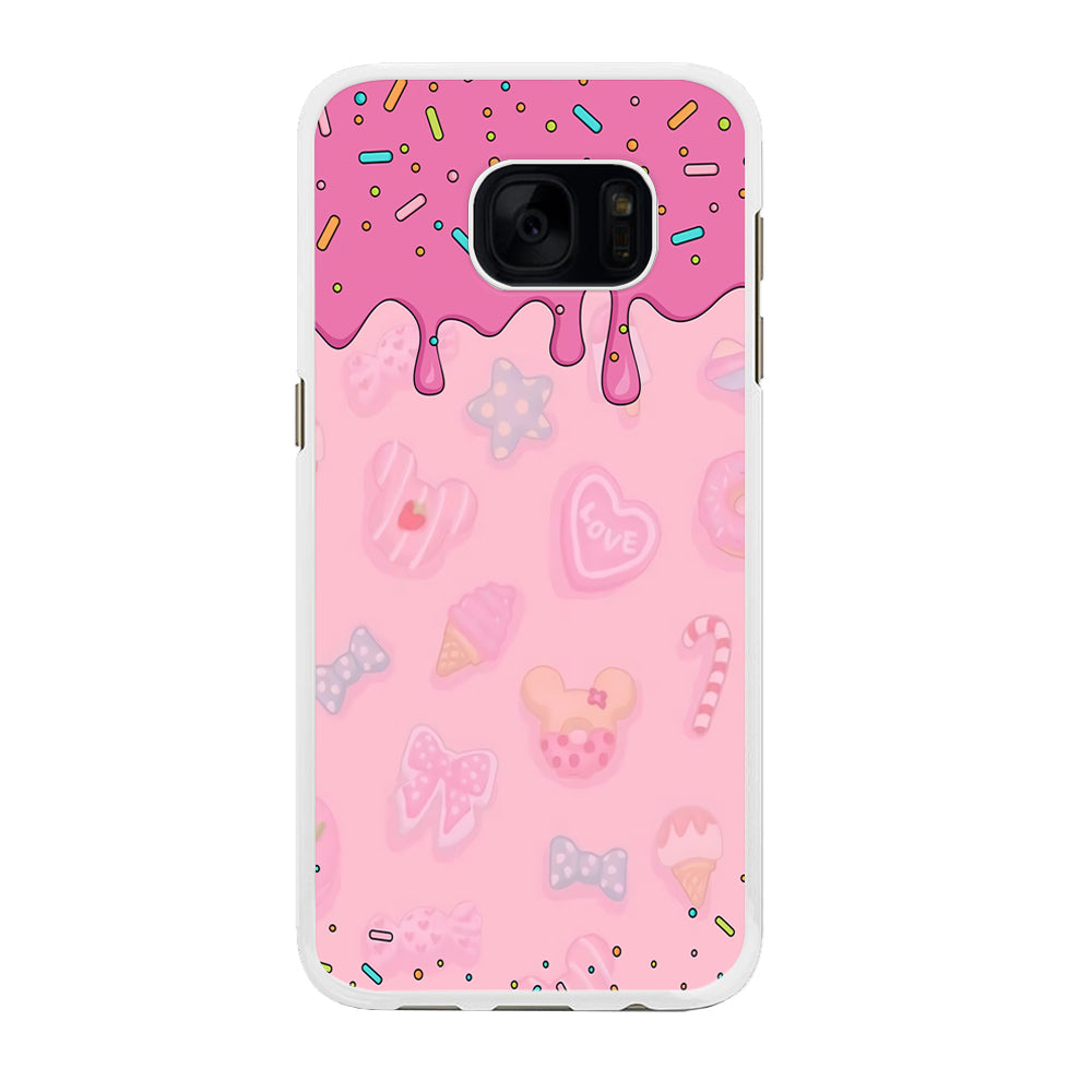 Girly Sweet Pink Cream Samsung Galaxy S7 Edge Case