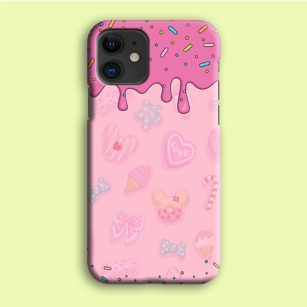 Girly Sweet White Cream iPhone 12 Mini Case-Plastic / Full Wrap (3D Case)-Xtracase