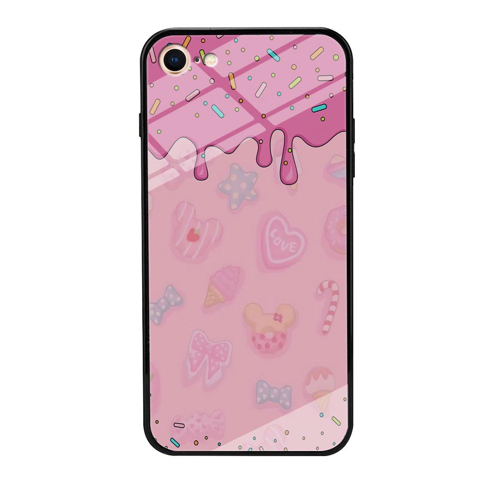 Girly Sweet Pink Cream iPhone 7 Case-Tempered Glass Case-Xtracase