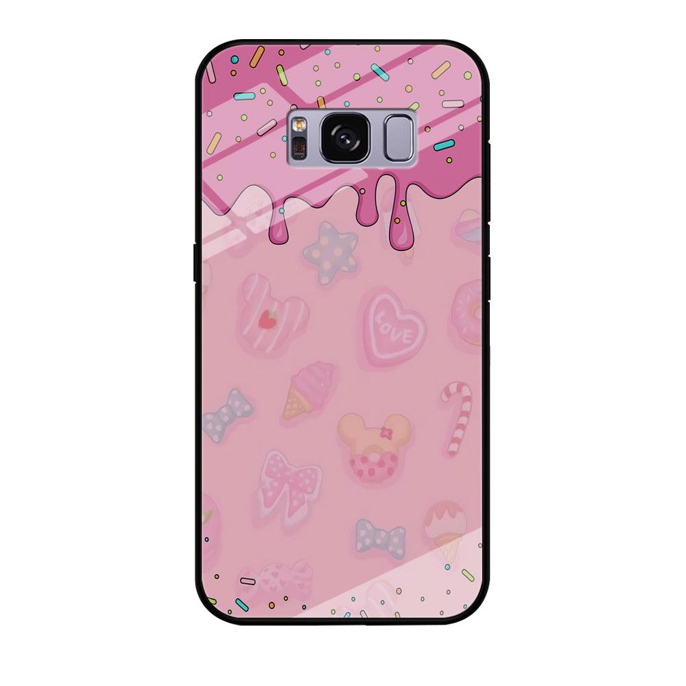 Girly Sweet Pink Cream Samsung Galaxy S8 Case-Tempered Glass Case-Xtracase