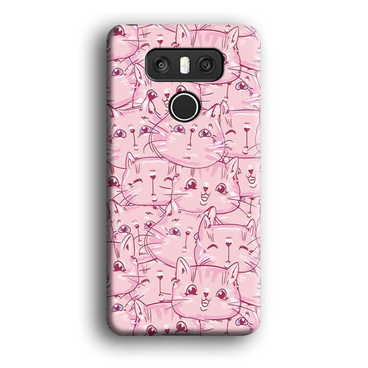 Girly Cute Face Cat LG G6 3D Case-Xtracase