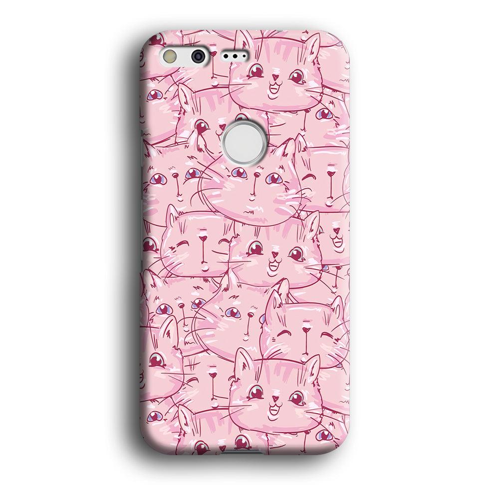 Girly Cute Face Cat Google Pixel XL 3D Case-Xtracase