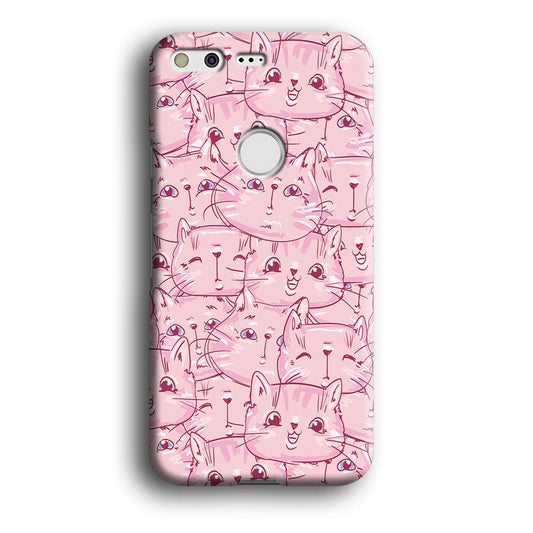 Girly Cute Face Cat Google Pixel XL 3D Case-Xtracase