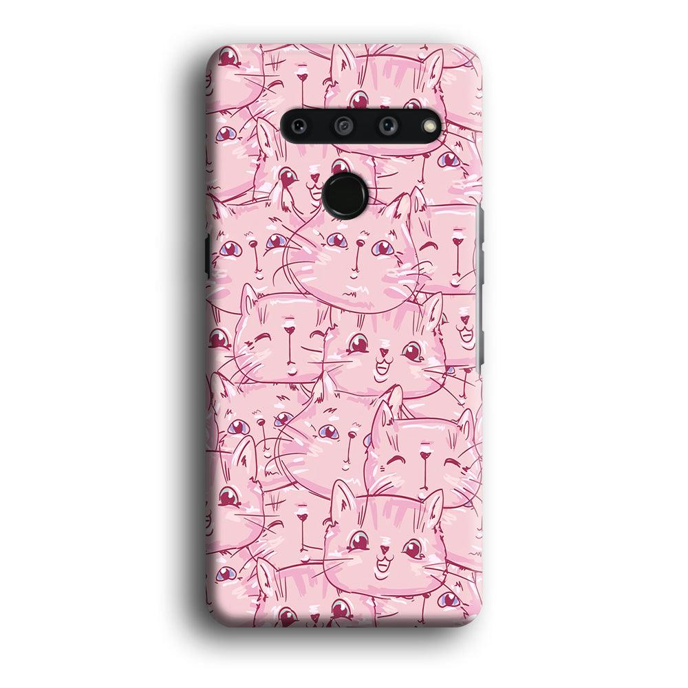 Girly Cute Face Cat LG V50 3D Case-Xtracase