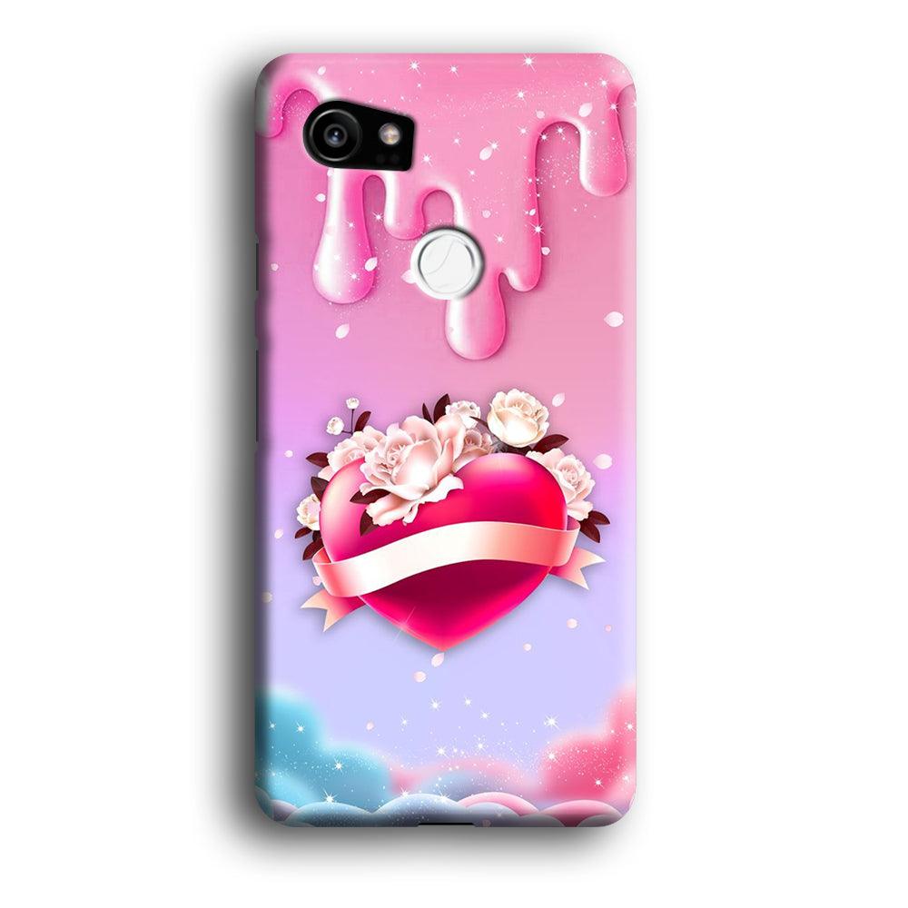 Girly Cute Love Roses Google Pixel 2 XL 3D Case-Xtracase