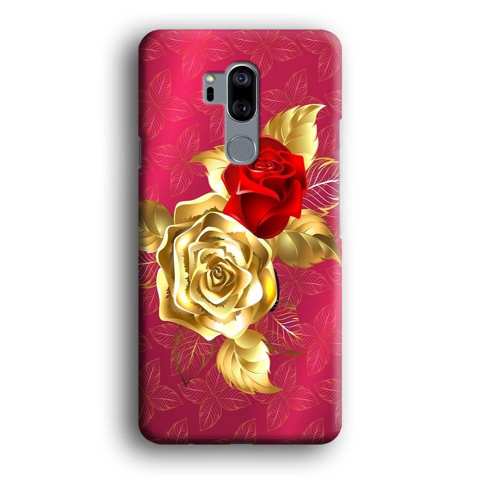 Girly Golden and Red Roses LG G7 ThinQ 3D Case-Xtracase