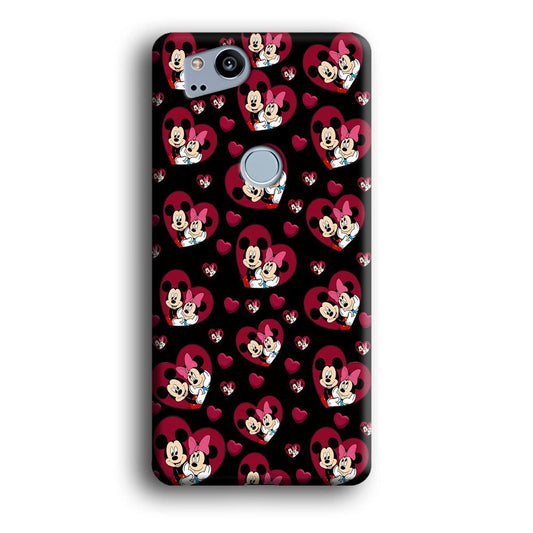 Girly Mickey Mouse Couple Google Pixel 2 3D Case-Xtracase