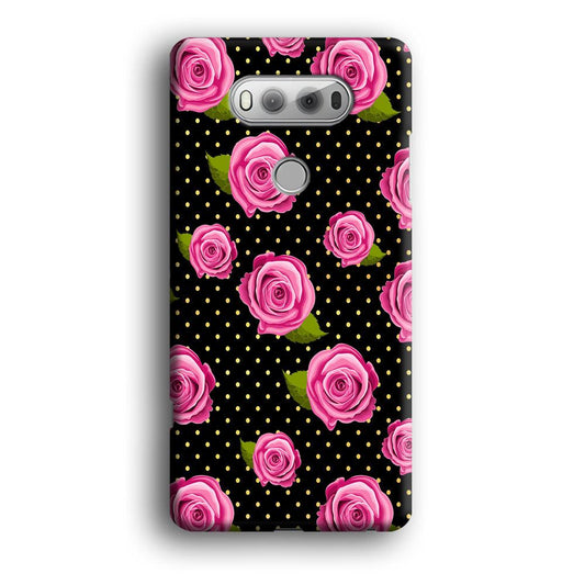 Girly Pink Rose Polka LG V20 3D Case-Xtracase