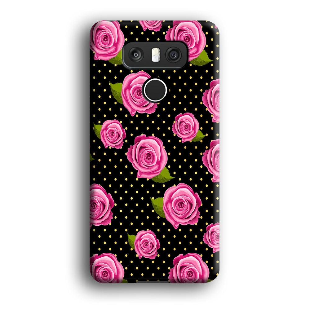 Girly Pink Rose Polka LG G6 3D Case-Xtracase