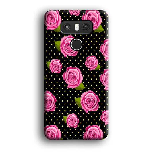 Girly Pink Rose Polka LG G6 3D Case-Xtracase