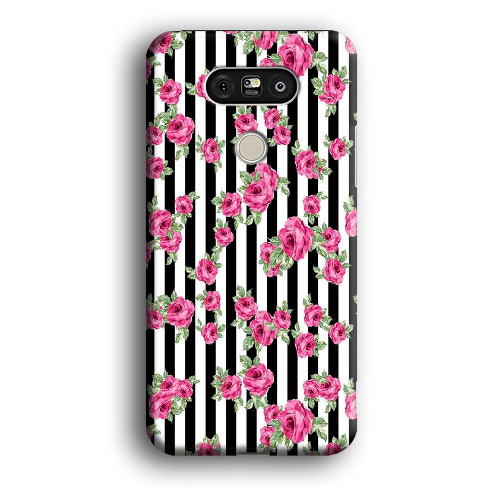 Girly Pink Rose Strip LG G5 3D Case-Xtracase