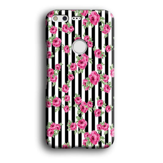 Girly Pink Rose Strip Google Pixel 3D Case-Xtracase