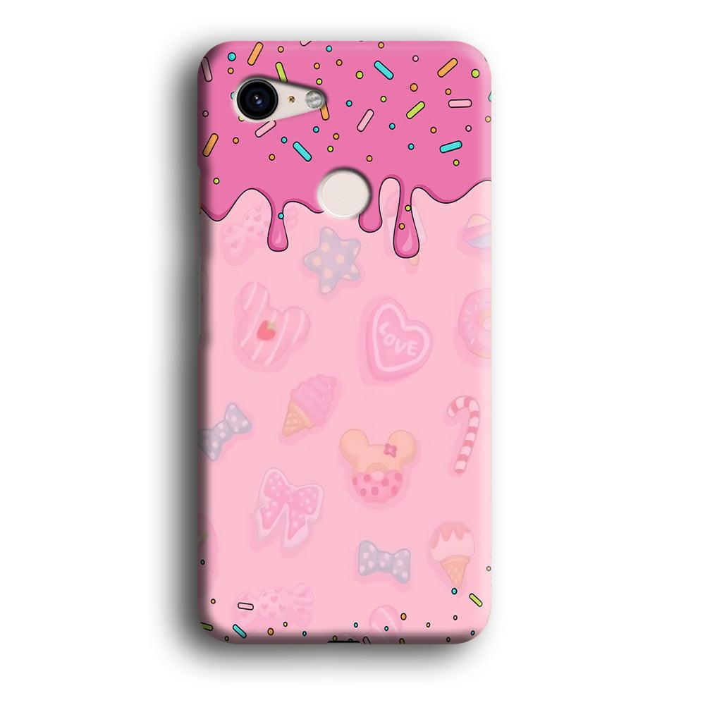 Girly Sweet Pink Cream Google Pixel 3 XL 3D Case-Xtracase