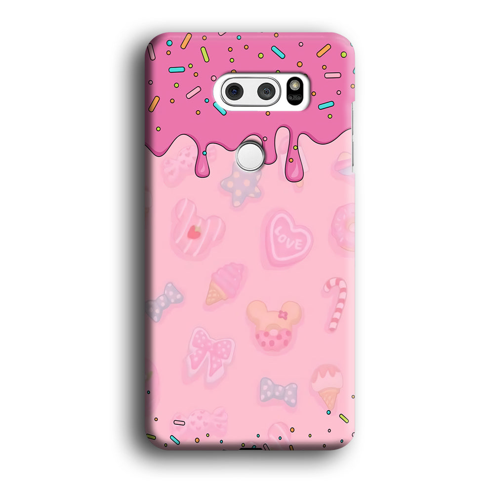 Girly Sweet Pink Cream LG V30 3D Case