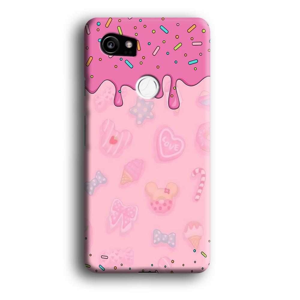 Girly Sweet Pink Cream Google Pixel 2 XL 3D Case-Xtracase