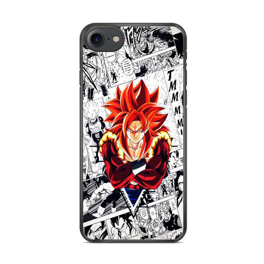 Gogeta Comic Background iPhone 8 Case-Rubber / Black (2D Case)-Xtracase