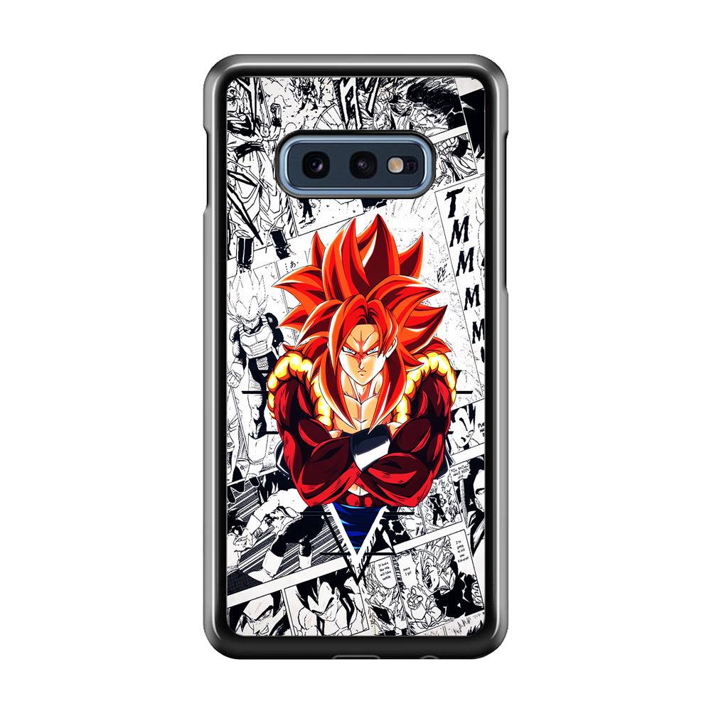 Gogeta Comic Background Samsung Galaxy S10E Case-Plastic / Full Wrap (3D Case)-Xtracase