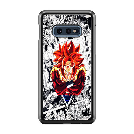 Gogeta Comic Background Samsung Galaxy S10E Case-Plastic / Full Wrap (3D Case)-Xtracase