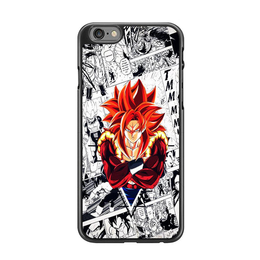 Gogeta Comic Background iPhone 6 | 6s Case-Rubber / Black (2D Case)-Xtracase