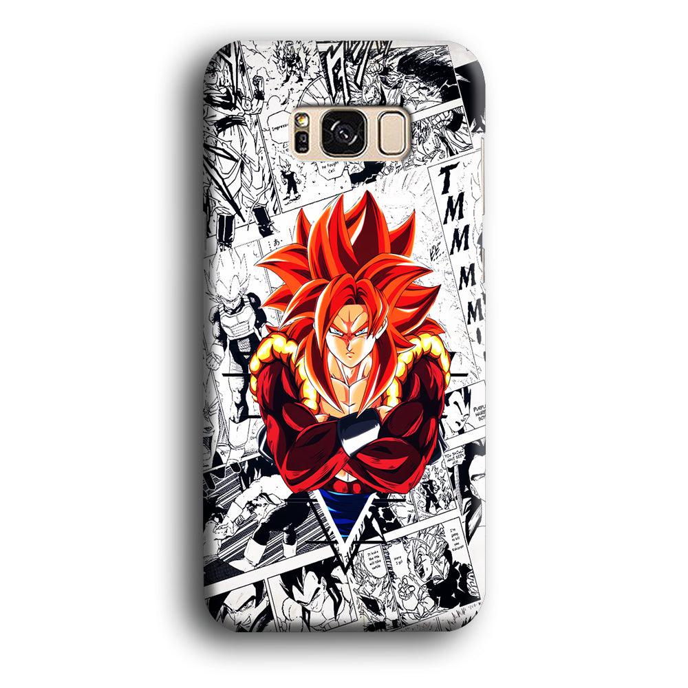 Gogeta Comic Background Samsung Galaxy S8 Case-Plastic / Full Wrap (3D Case)-Xtracase