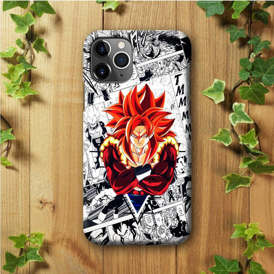 Gogeta Comic Background iPhone 11 Pro Max Case-Plastic / Full Wrap (3D Case)-Xtracase