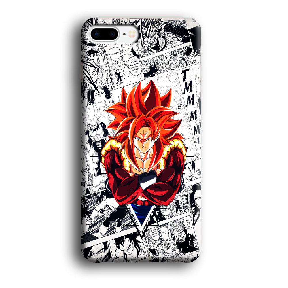 Gogeta Comic Background iPhone 8 Plus Case-Plastic / Full Wrap (3D Case)-Xtracase