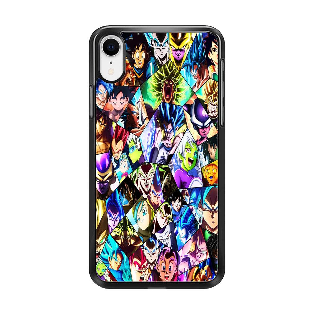 Goku And All Characters iPhone XR Case-Rubber / Black (2D Case)-Xtracase