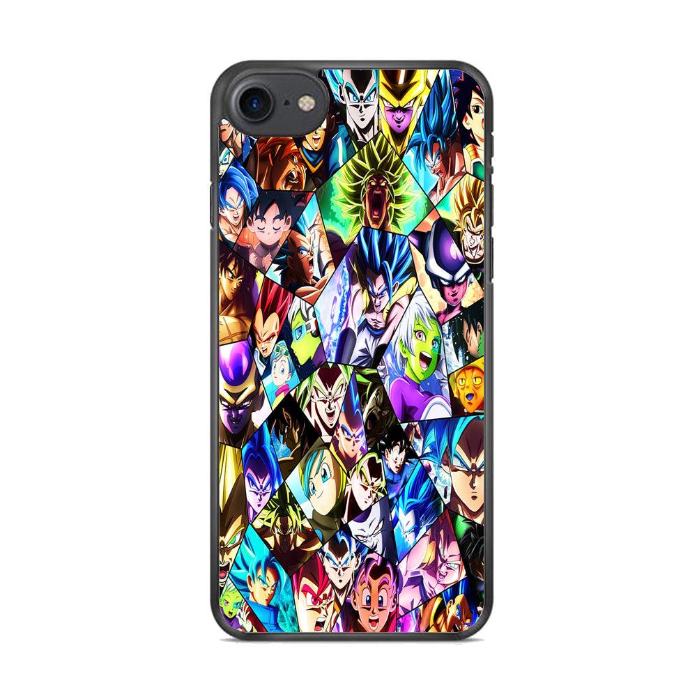 Goku And All Characters iPhone 8 Case-Rubber / Black (2D Case)-Xtracase