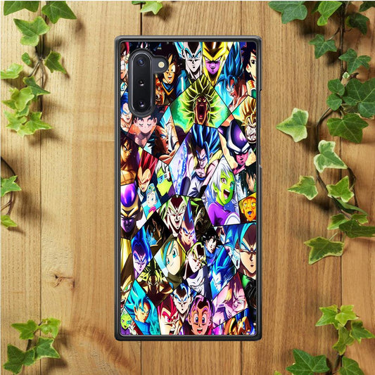 Goku And All Characters msung Galaxy Note 10 Case-Rubber / White (2D Case)-Xtracase