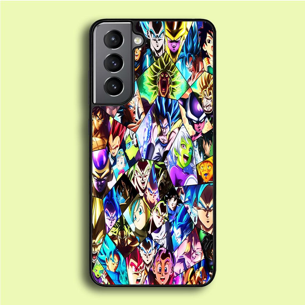 Goku And All Characters Samsung Galaxy S21 Plus Case-Rubber / Black (2D Case)-Xtracase