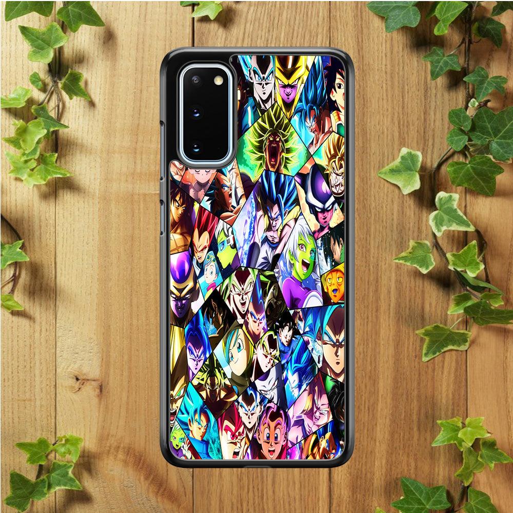 Goku And All Characters Samsung Galaxy S20 Case-Rubber / White (2D Case)-Xtracase