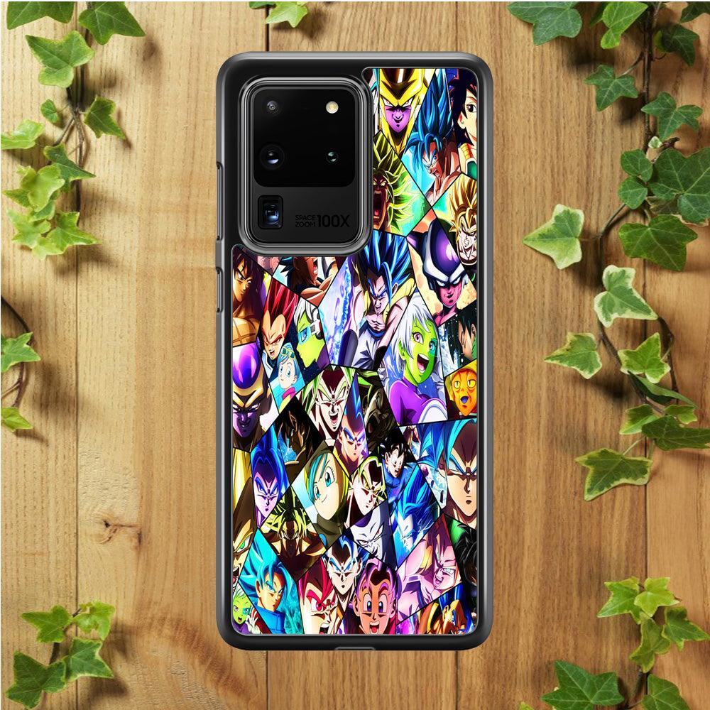 Goku And All Characters Samsung Galaxy S20 Ultra Case-Rubber / Black (2D Case)-Xtracase
