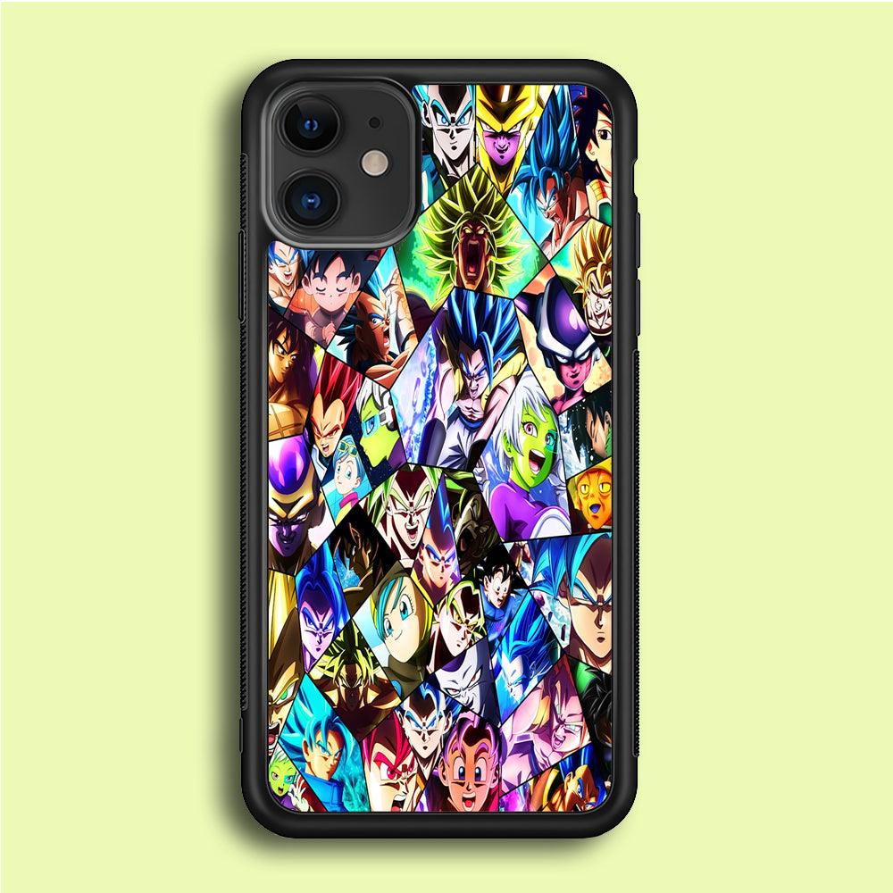 Goku And All Characters iPhone 12 Case-Rubber / Black (2D Case)-Xtracase