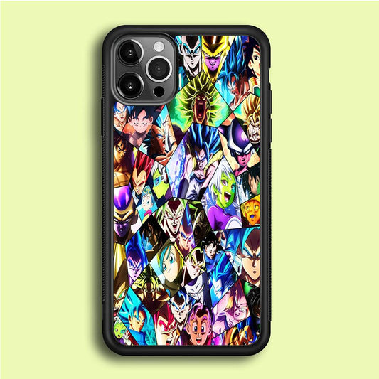 Goku And All Characters iPhone 12 Pro Case-Rubber / Black (2D Case)-Xtracase