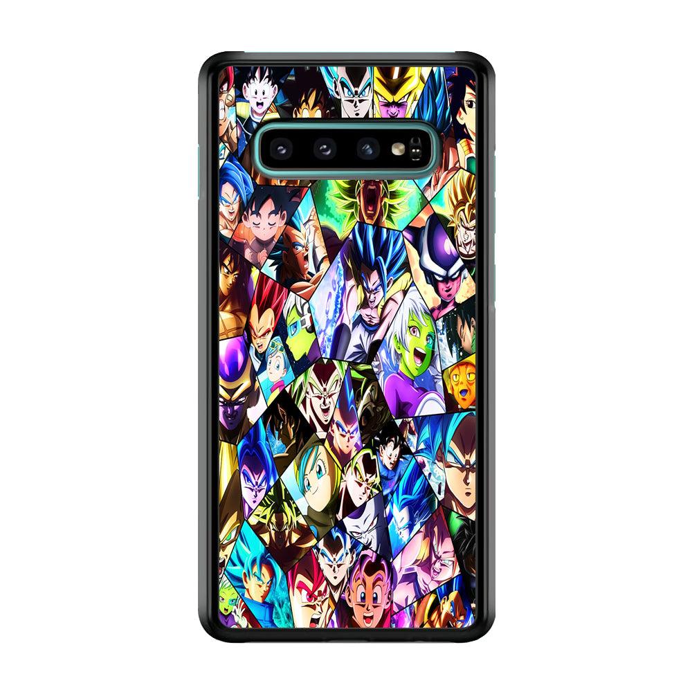Goku And All Characters Samsung Galaxy S10 Case-Rubber / Black (2D Case)-Xtracase