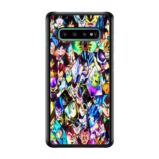 Goku And All Characters Samsung Galaxy S10 Case-Rubber / Black (2D Case)-Xtracase