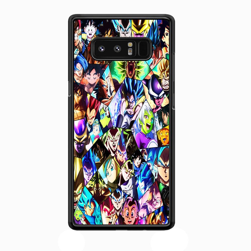 Goku And All Characters Samsung Galaxy Note 8 Case-Rubber / Black (2D Case)-Xtracase
