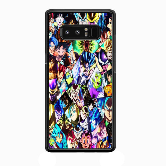Goku And All Characters Samsung Galaxy Note 8 Case-Rubber / Black (2D Case)-Xtracase