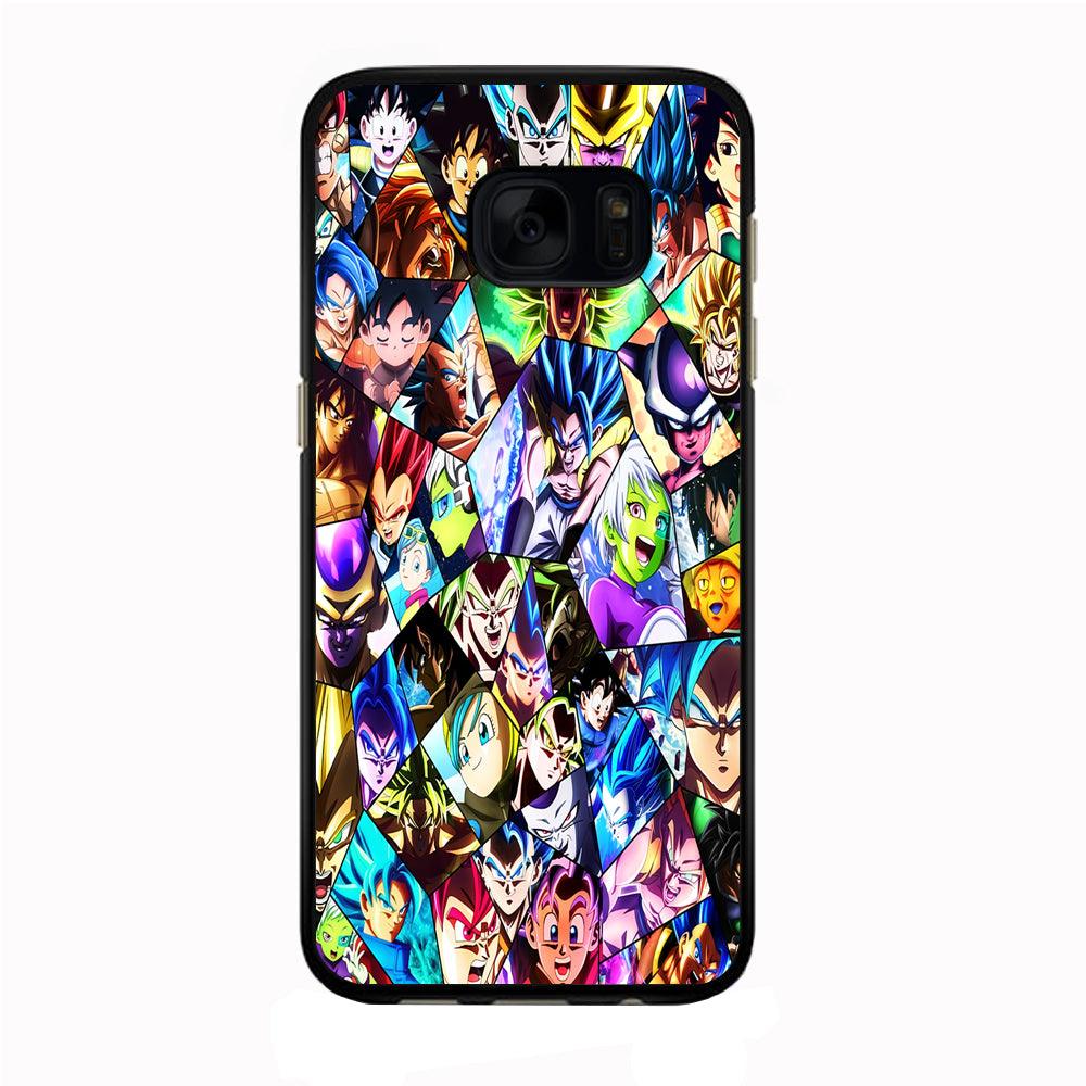 Goku And All Characters Samsung Galaxy S7 Edge Case-Rubber / Black (2D Case)-Xtracase