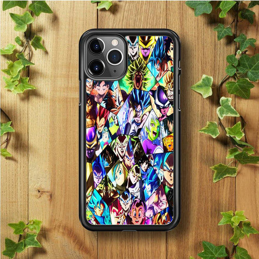 Goku And All Characters iPhone 11 Pro Max Case-Rubber / Black (2D Case)-Xtracase