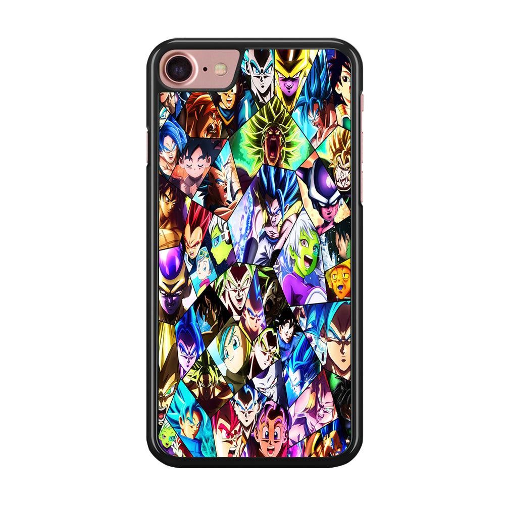 Goku And All Characters iPhone SE 2020 Case-Rubber / Black (2D Case)-Xtracase