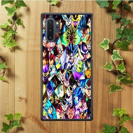 Goku And All Characters Samsung Galaxy Note 10 Plus Case-Rubber / White (2D Case)-Xtracase