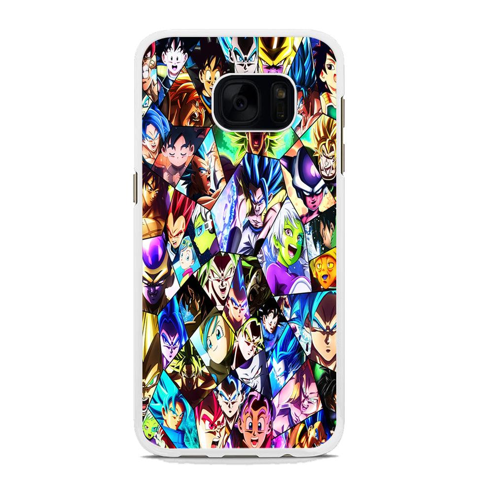Goku And All Characters Samsung Galaxy S7 Edge Case-Rubber / White (2D Case)-Xtracase