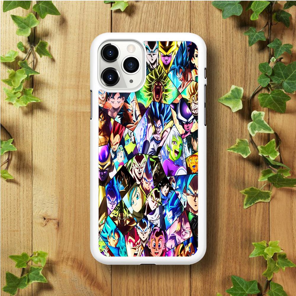 Goku And All Characters iPhone 11 Pro Max Case-Rubber / White (2D Case)-Xtracase