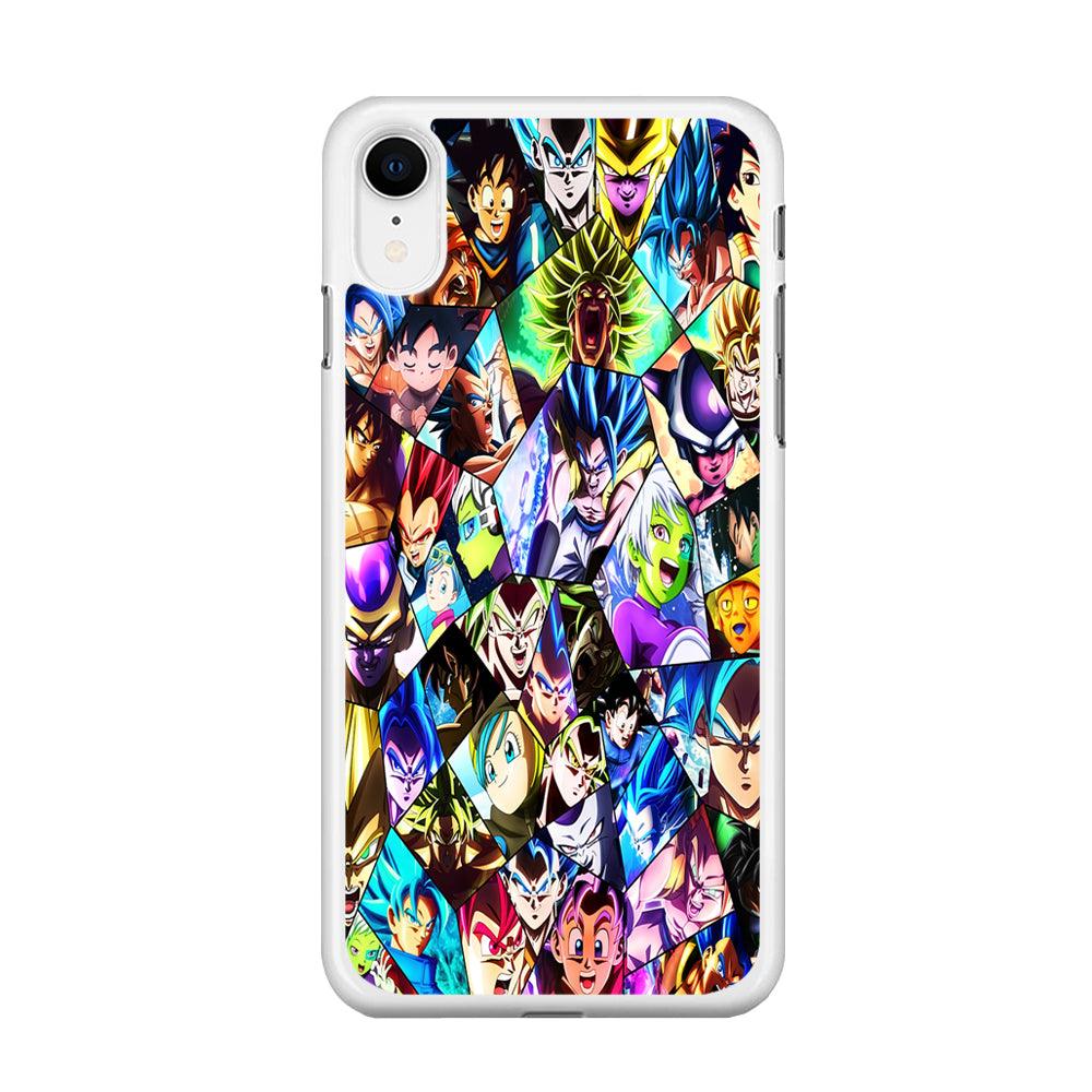 Goku And All Characters iPhone XR Case-Rubber / White (2D Case)-Xtracase