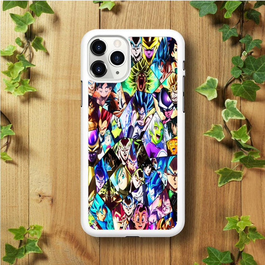 Goku And All Characters iPhone 11 Pro Case-Rubber / White (2D Case)-Xtracase