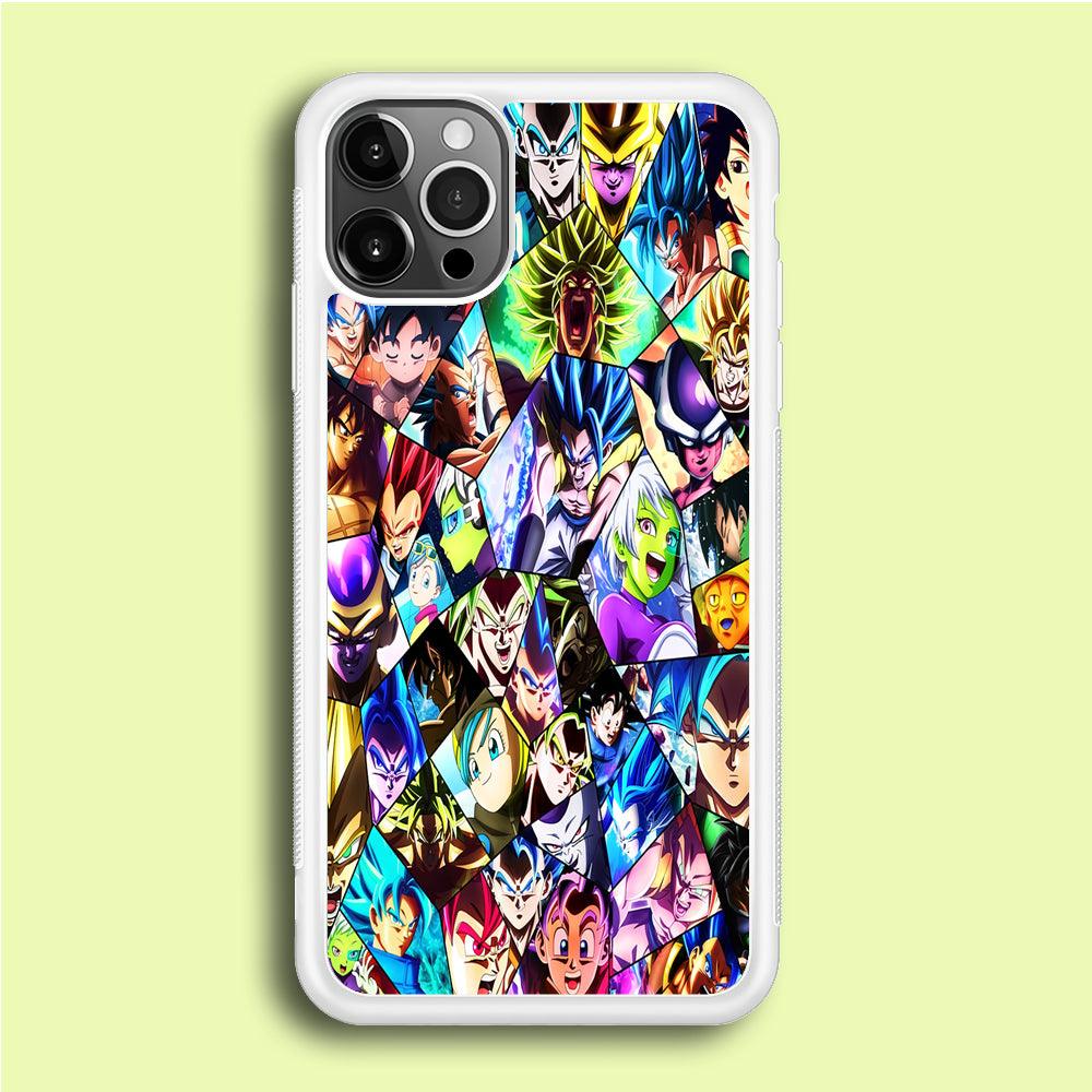 Goku And All Characters iPhone 12 Pro Case-Rubber / White (2D Case)-Xtracase