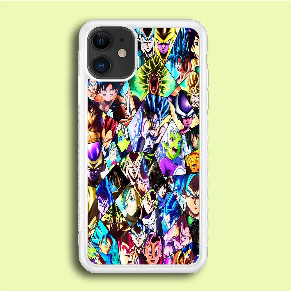 Goku And All Characters iPhone 12 Case-Rubber / White (2D Case)-Xtracase