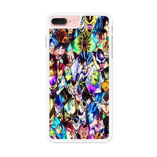 Goku And All Characters iPhone 7 Plus Case-Rubber / White (2D Case)-Xtracase